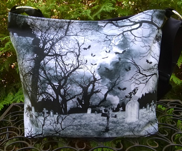 crow's graveyard zippered purse