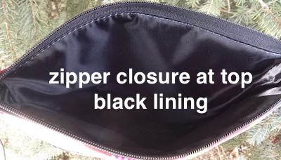 flat zippered shoulder bag