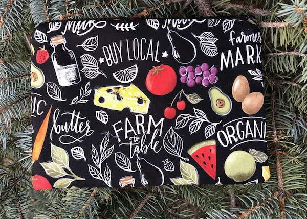 Farmers market zippered bag