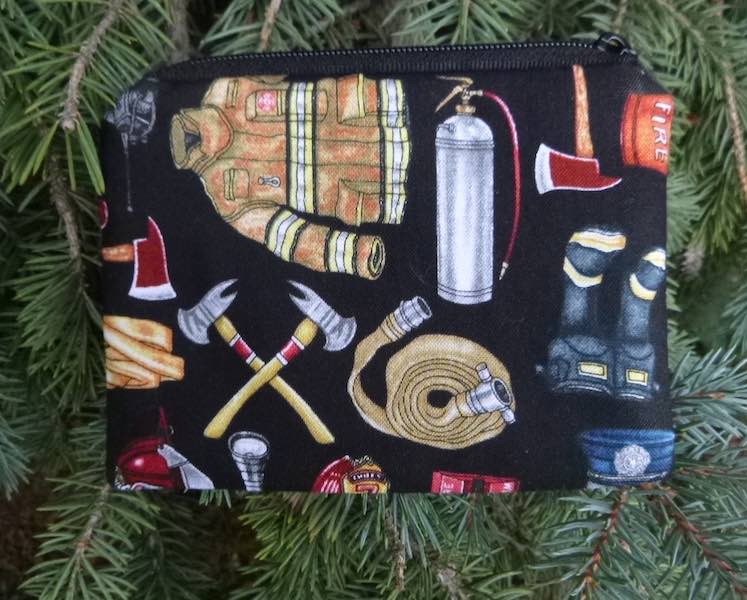 firefighter coin purse, firefighter milk money pouch