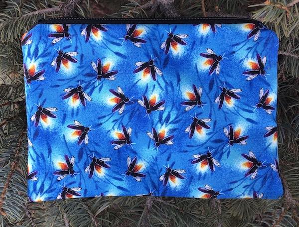 Fireflies zippered bag