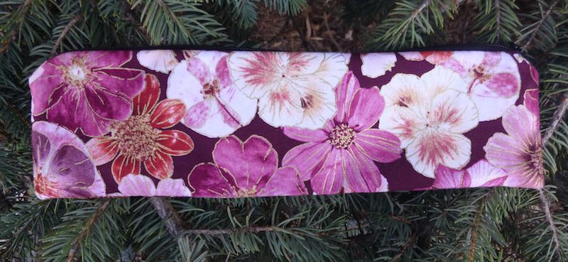floral pouch for paper or reusable straws