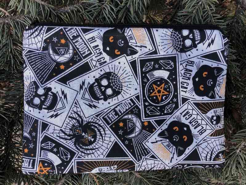 Fortune tellers cards zippered bag for makeup purse organizing