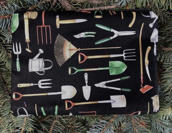 garden tools zippered gift bag makeup bag