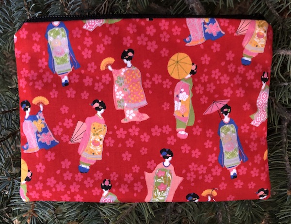 geisha zippered bag