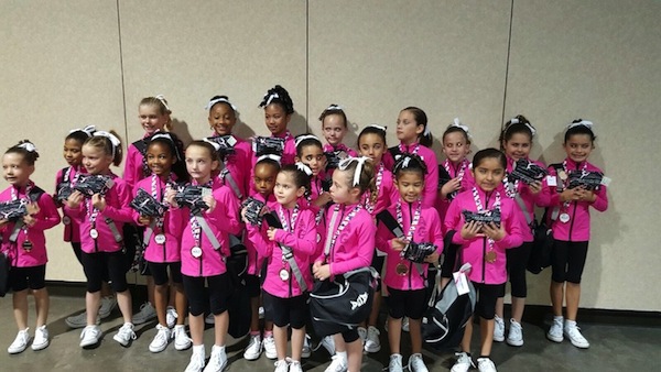 girls gymnastics zippered supply pouch