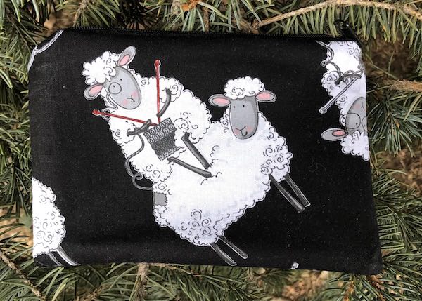 knitting sheep notion pouch 
