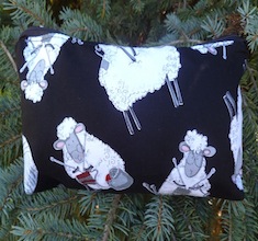 knitting sheep flat bottom bag