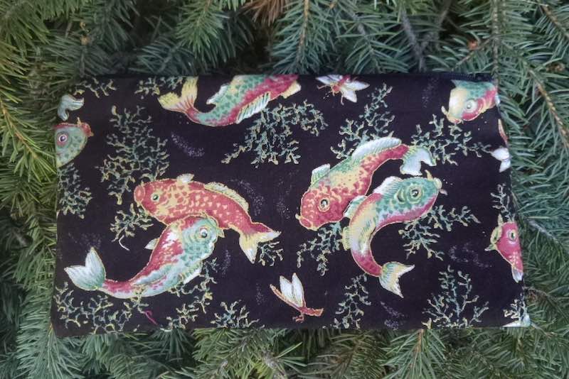 koi on black pencil case