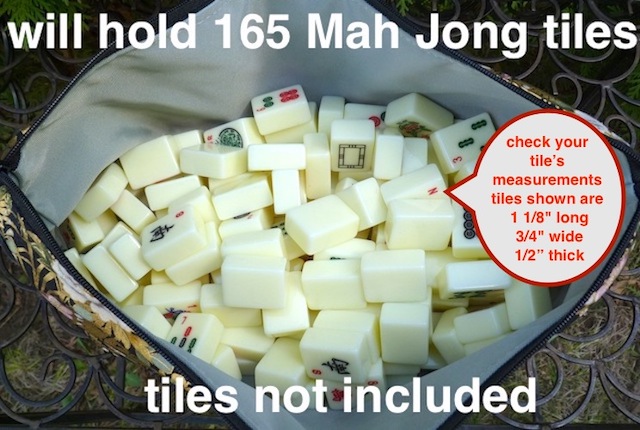 flat bottom bag for storing mahjong tiles