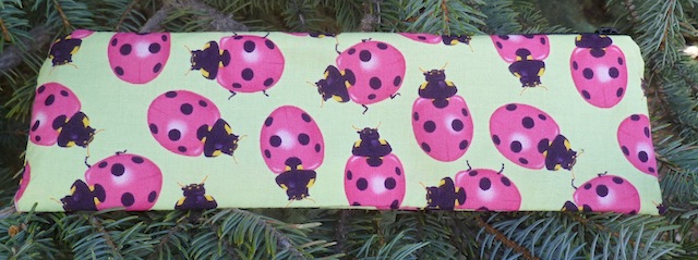 ladybugs zippered pouch for knitting needles or chopsticks
