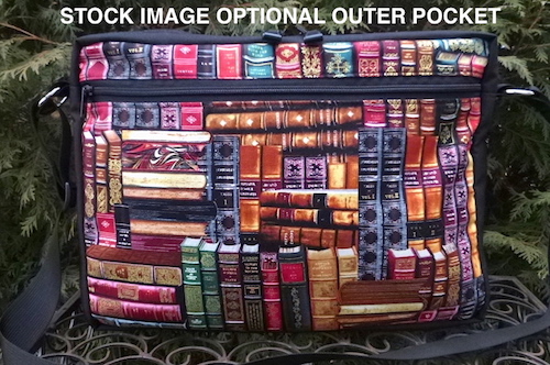 shoulder bag with outer zippered pocket