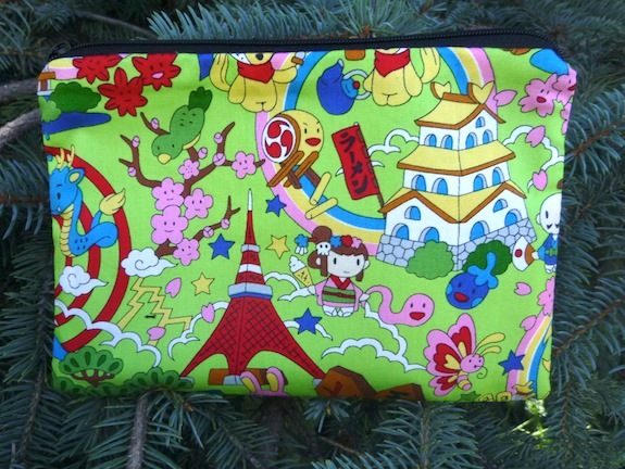 kawaii makeup zippered bag