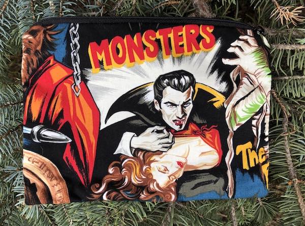 Dracula zippered accessory bag