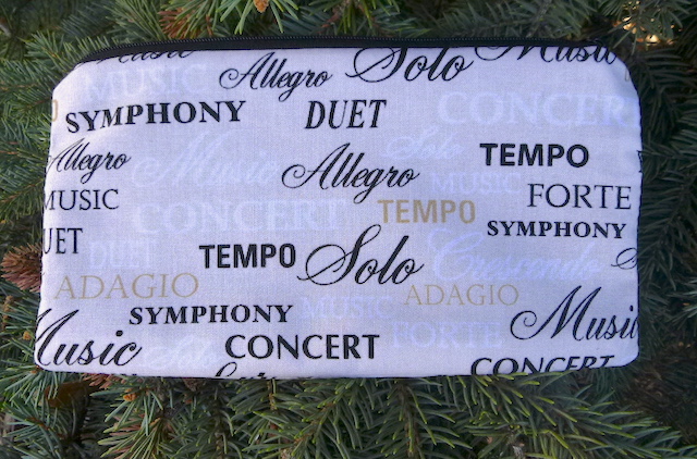 musical terms pencil case, pencil case for music teacher