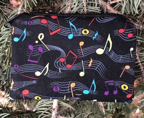 Musical notes coin purse
