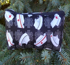 nurse's cap flat bottom bag