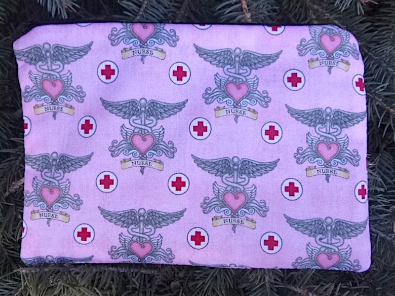 Nurses zippered accessory organizing pouch stethoscope bag