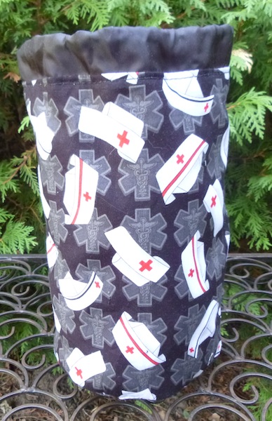 Nurses caps drawstring bag