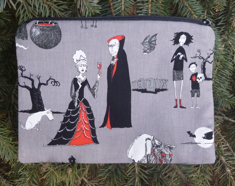 Goth Halloween Oddity family zippered bag