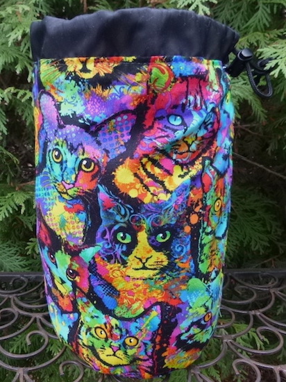 colorful cats wok in progress bag