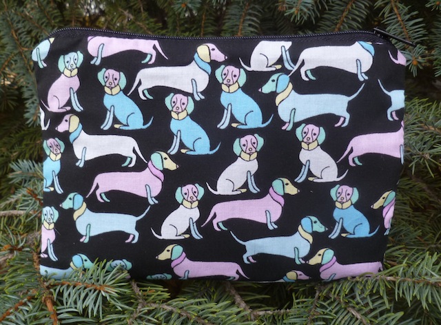 doxie zippered pouch