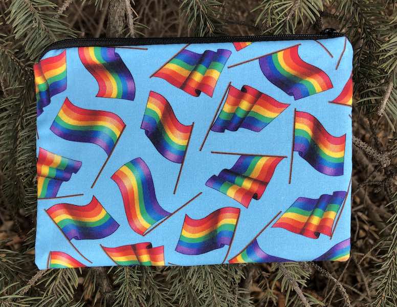 LGBTQ pride flags zippered bag for accessories makeup or gift bag