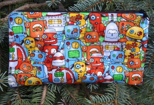 robot pencil case