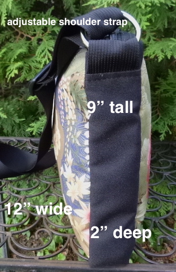small zippered tote with adjustable shoulder strap
