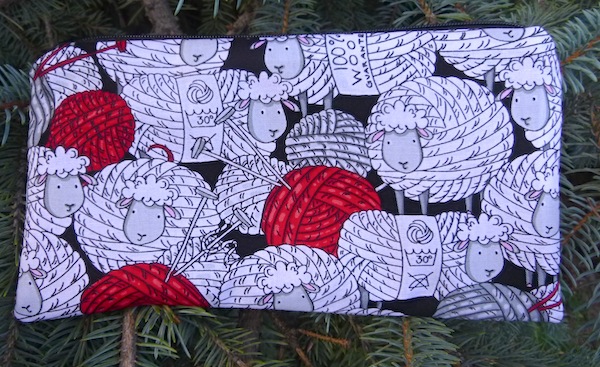 sheep pencil case crochet hook pouch