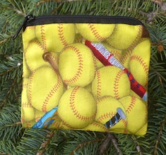 softball coin purse