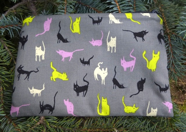 spooky cats zippered bag