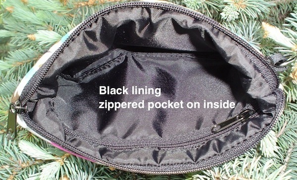 mini wallet with inside zippered pocket