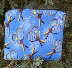 tennis racquet zippered pouch