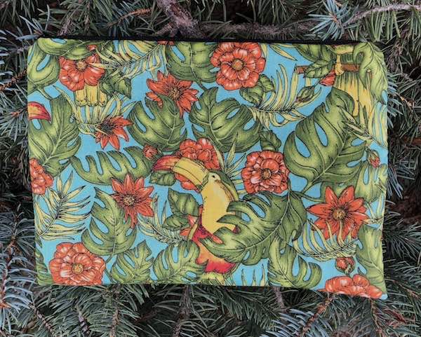 toucans zippered bag