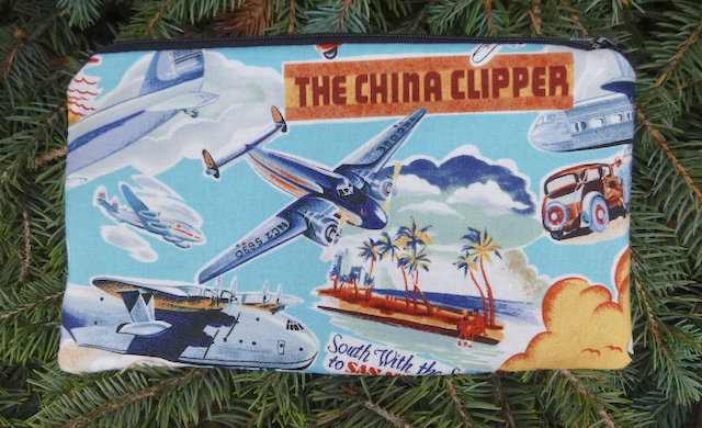 vintage planes pencil case