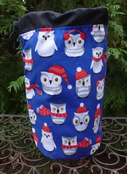 winter owls in hats game tile bag