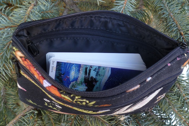 zippered pouch for tarot cards