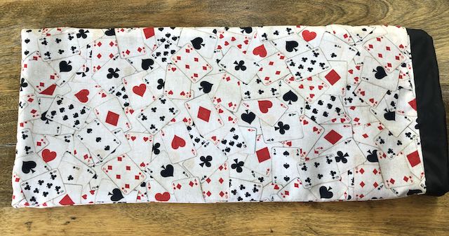 Aces drawstring bag for canasta racks and card spinner, Rummikub racks and tiles,  the Racker Jr