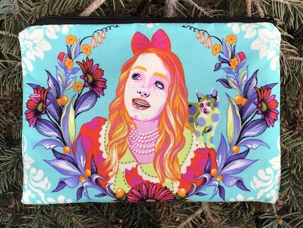 Alice zippered bag, The Scooter, Tula Pink's Curiouser and Curiouser