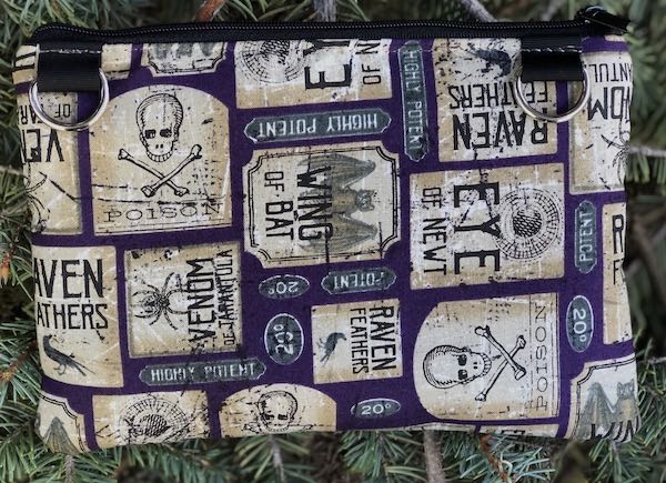 Apothecary Labels clutch, smart phone wallet, mini shoulder bag, iPhone, smart phone wallet, The Wisteria
