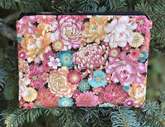 Asian Floral zippered bag, The Scooter