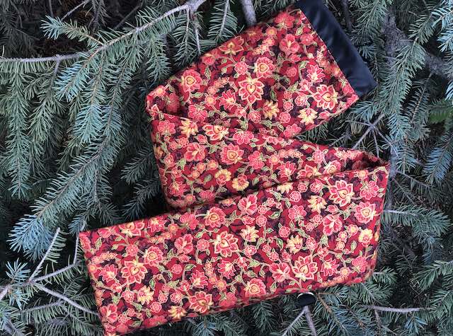 Autumn Fronds, A drawstring bag for your mahjong mat, The Mattie
