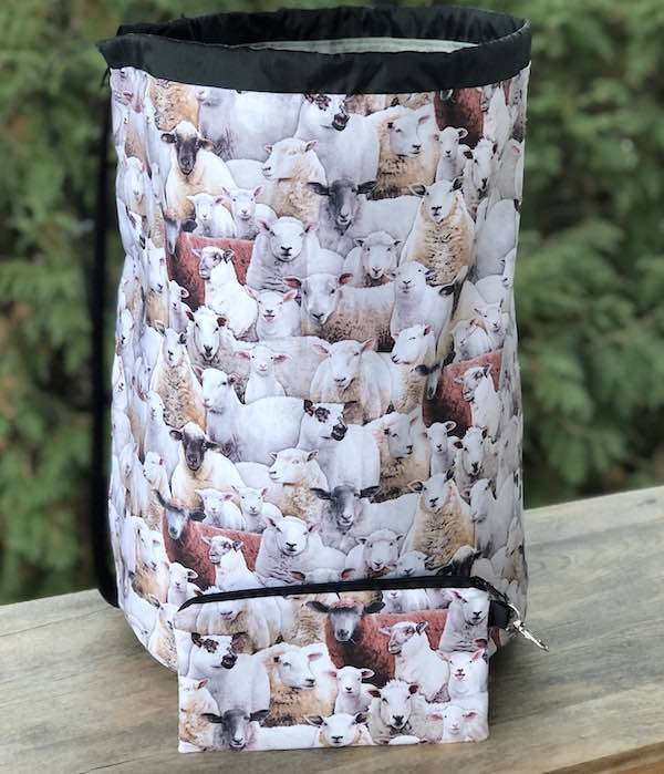 Baaa Alpaca Deluxe, large knitting bag and pouch
