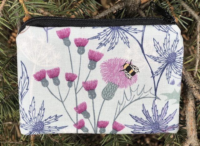Bees and Thistles coin purse, The Raven