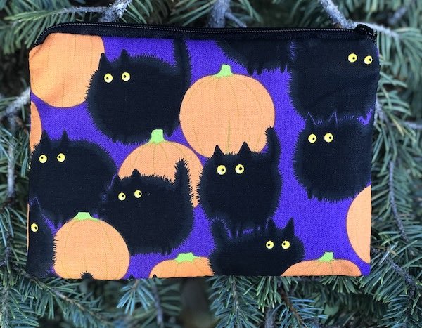 Belinda's Big Kitty Goldie zippered bag, pick your color