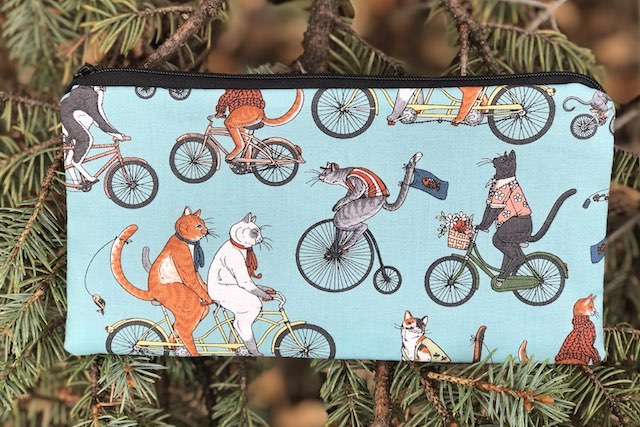 Bicycle Cats Deep Scribe Pen and Pencil Case