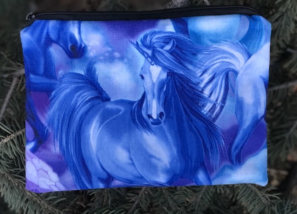 Blue Unicorns zippered bag, The Scooter