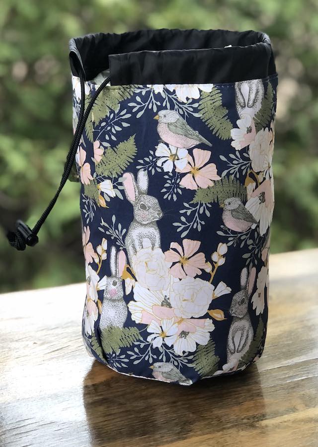 Bunny Blossoms SueBee Round Drawstring Bag