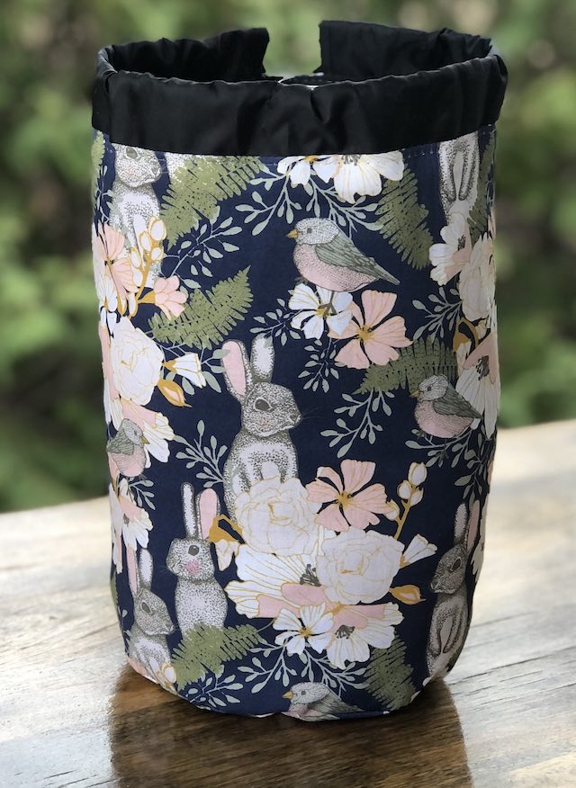 Bunny Blossoms SueBee Round Drawstring Bag